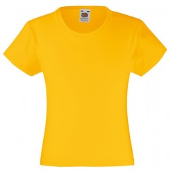 Plain T-Shirt Girls Value Fruit of the loom White 160gsm, Colours 165 GSM